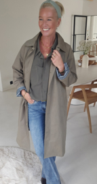 CATO maxi trench coat khaki