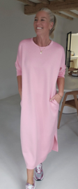 CELIA maxi sweatshirt dress baby pink