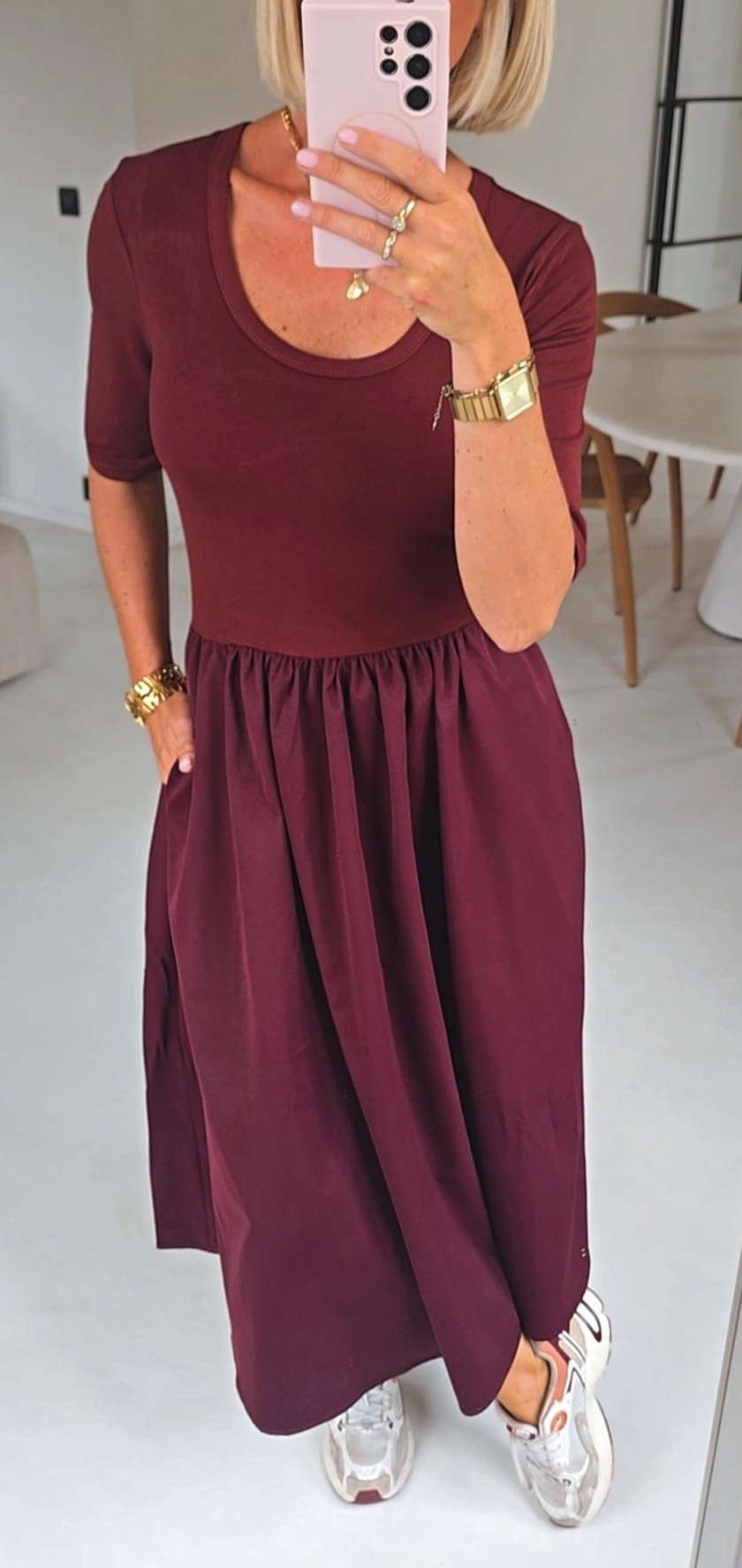 SEZANNA maxi dress burgundy