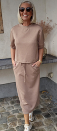 LOVELY sweatshirt skirt taupe