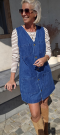 MOLLINE sleeveless jeans dress blue