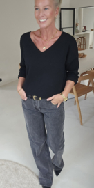 ANITI oversized v-neck knit black