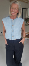 TIA jeans gilet soft blue