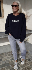CHILLIN' oversized sweatshirt black