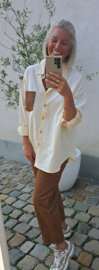 MADISON oversized cotton shirt vanilla