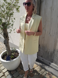 CRISTY sleeveless blazer yellow