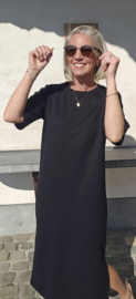 RANI cotton T-shirt dress black