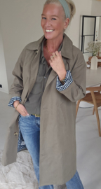 CATO maxi trench coat khaki