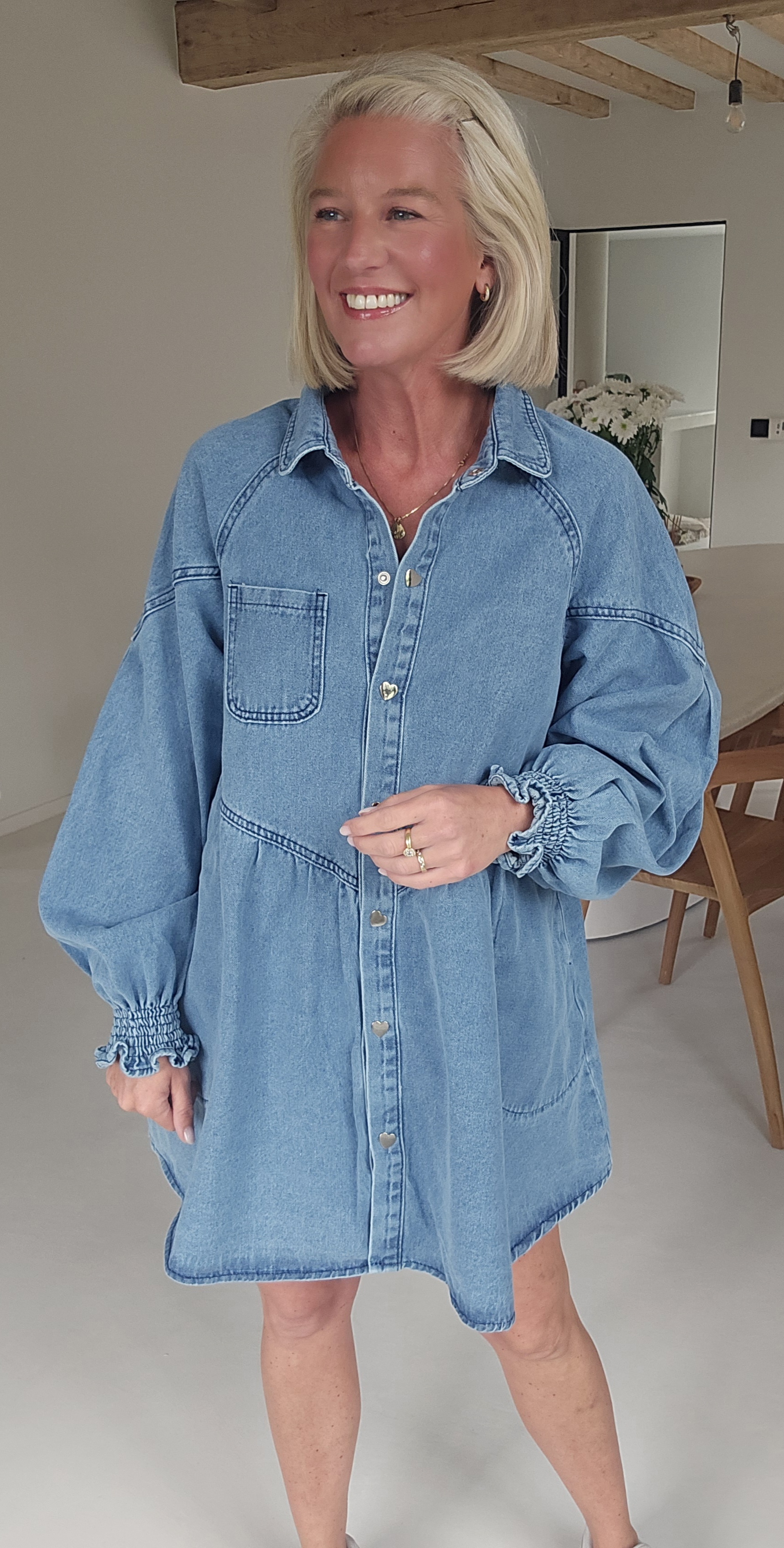 MOSIE jeans dress midi blue