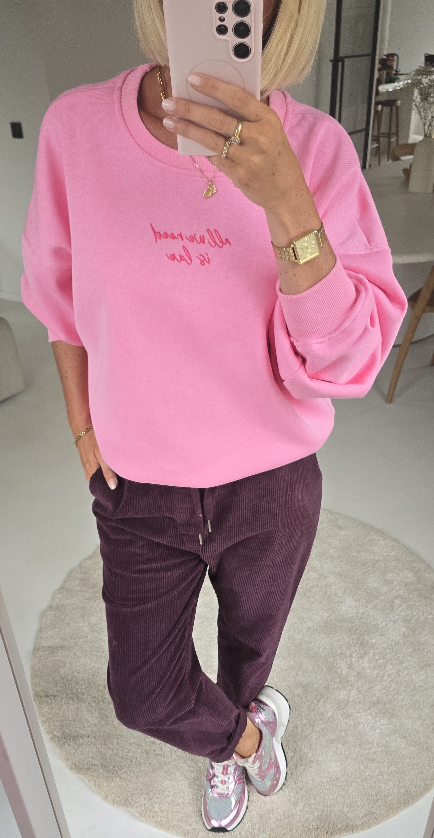 AMTE corduroy jogger pants fig
