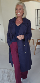 JOLANDE maxi trench coat navy