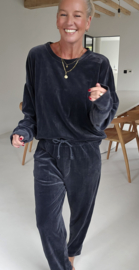 VERO soft velvet jogger set anthracite