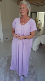 DIDI maxi terry T-shirt dress lilac v-neck