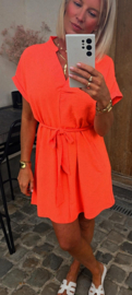 MIA basic dress flashy coral