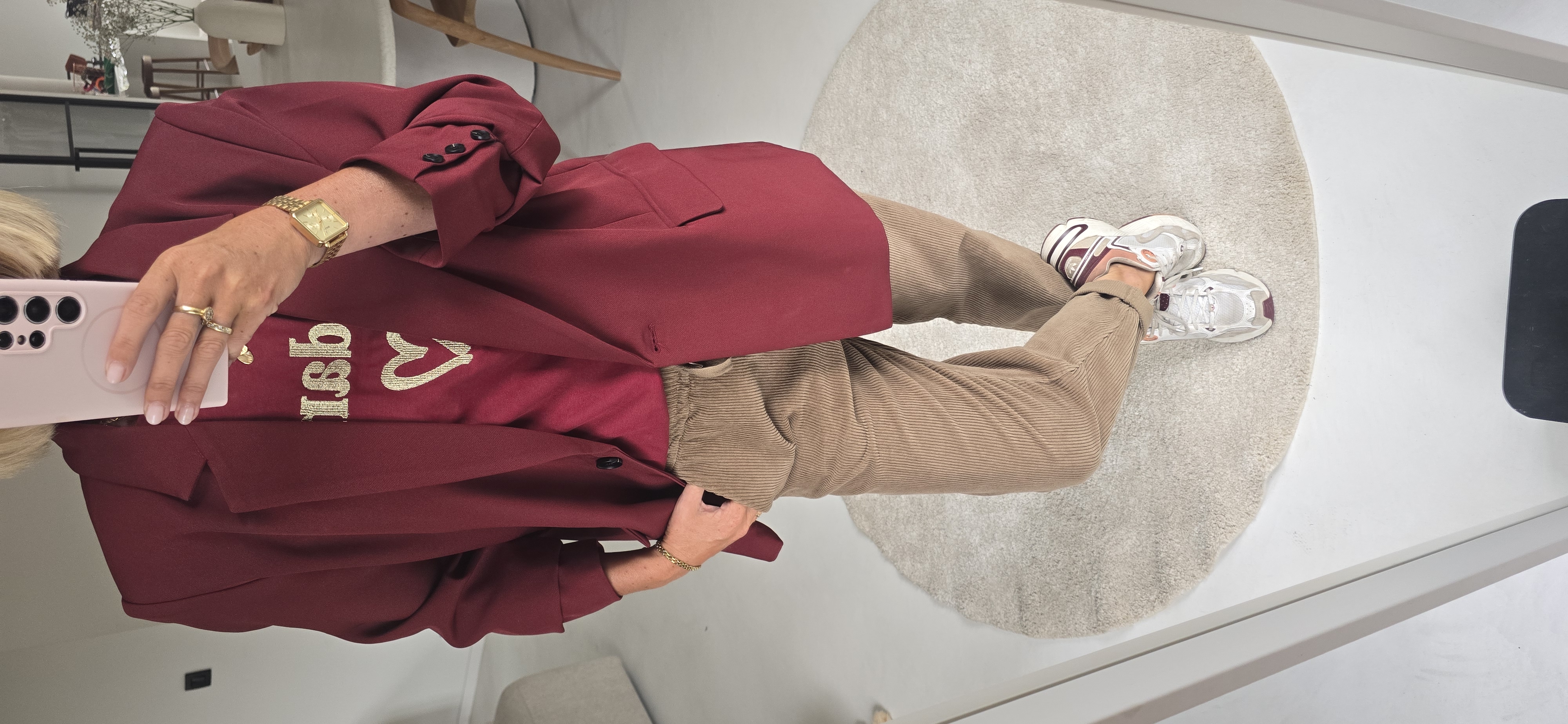 BIANDE suit blazer burgundy