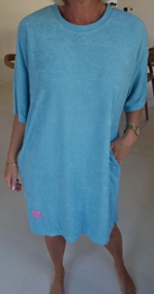ADELINE midi terry dress turquoise