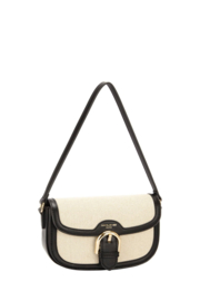 Handbag black and ecru