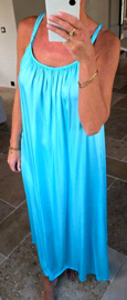 TORINI maxi satin dress turquoise