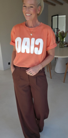 BENEDICTE loose wide leg pants chocolate