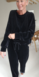 VERO soft velvet jogger set black
