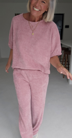 MANDI velvet set soft pink