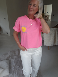 L'AMOUR AU SOLEIL tee neon pink
