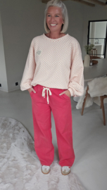 ALBA denim pants washed red