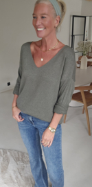 ANITI oversized v-neck knit khaki