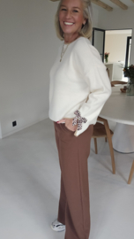 CORA wide leg pants chocolat