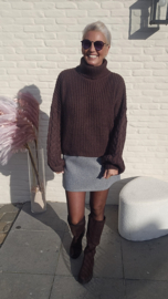 FIRESIDE MOOD chunky cable knit chocolat