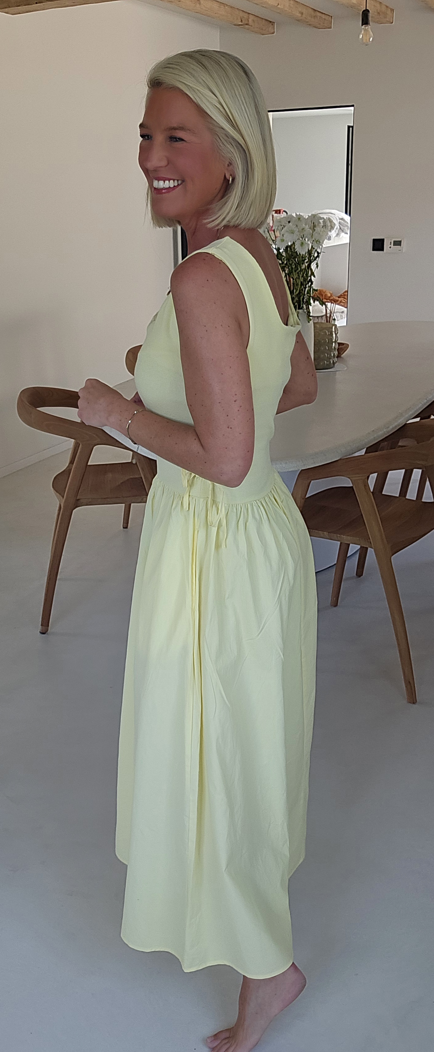 MINKA maxi dress soft yellow
