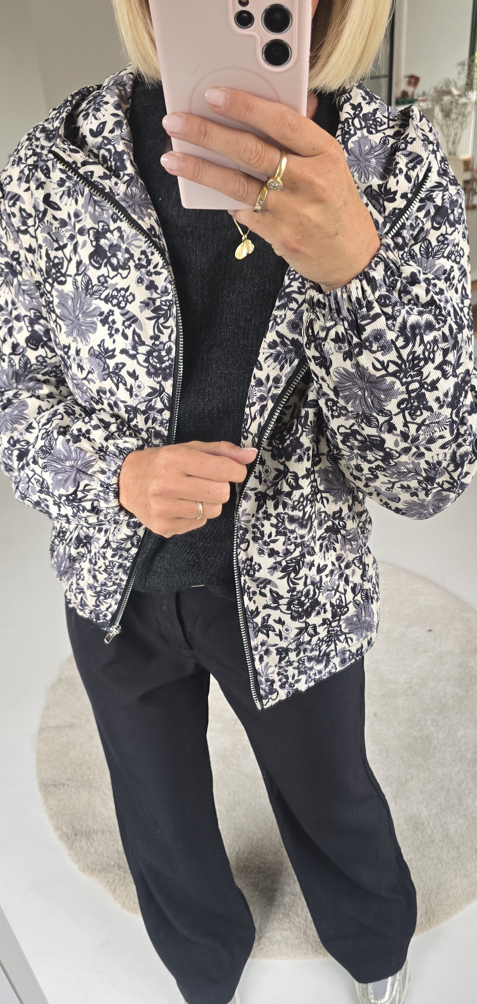 CILOU jacket with hoodie black