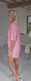 JINA jeans playsuit pink
