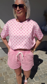BREEZY DOTS top pink