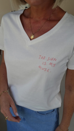 THE SUN IS MY MUSE T-shirt soft pink