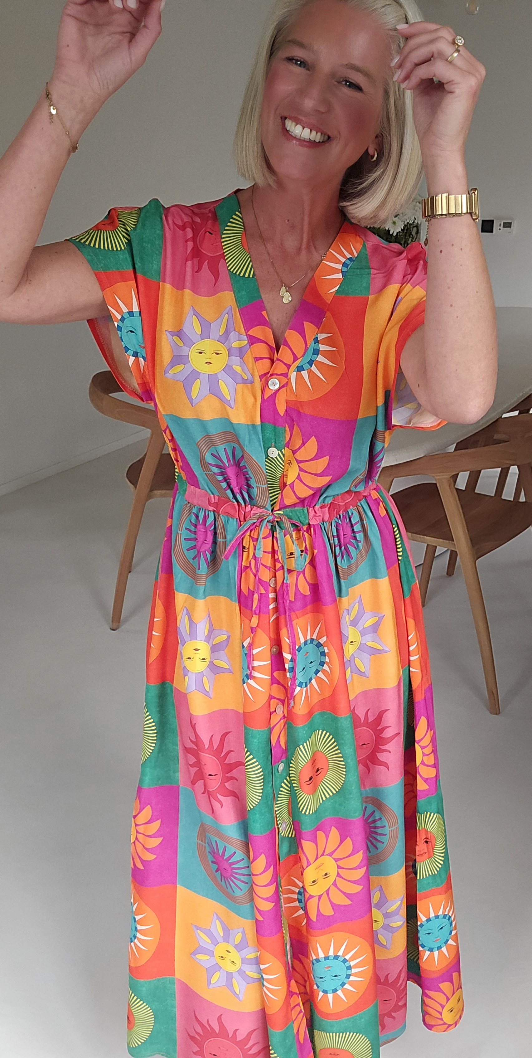 SUMMINE maxi viscose dress multi