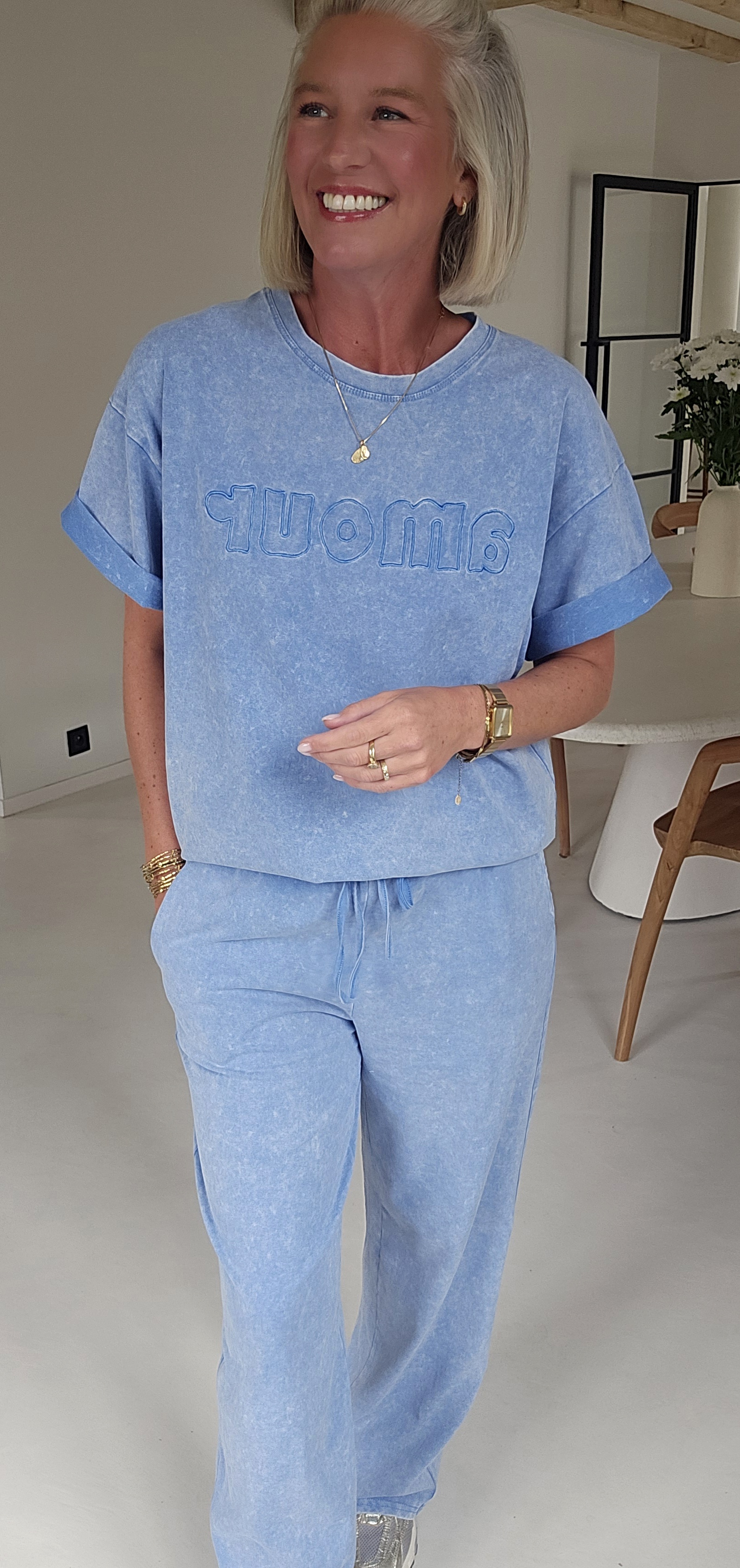 JONAH jogger set washed blue