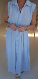KIRA viscose linen maxi dress baby blue