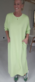 CELIA maxi sweatshirt dress lime