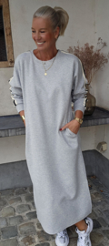 TILLY maxi sweatshirt dress grey