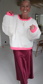 HARIETTE satin skirt burgundy