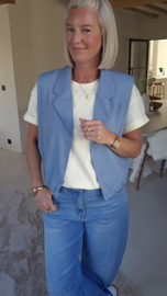 KAAT sleeveless jacket blue
