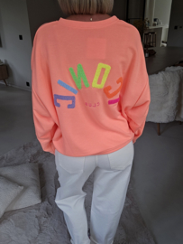 ICONIC CLUB sweatshirt neon peach