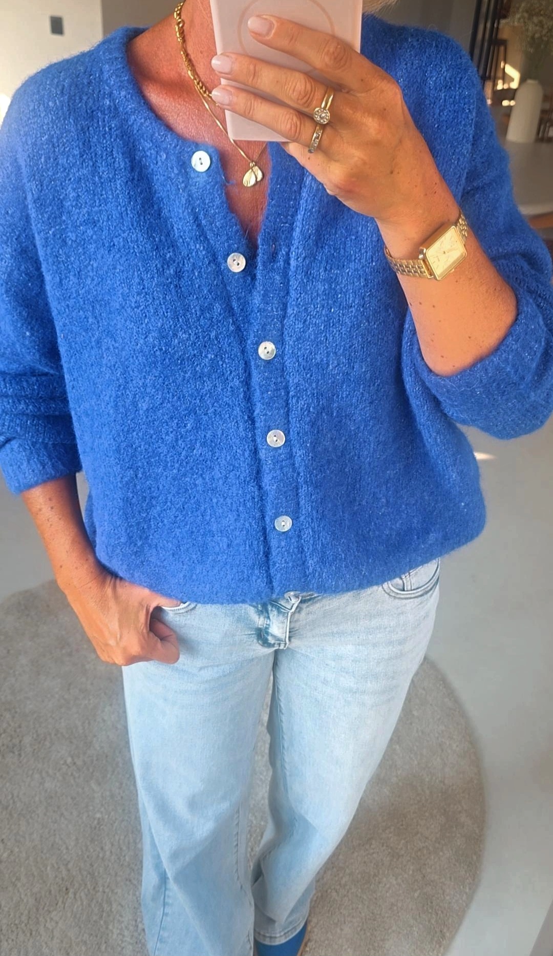 LIESJE cardigan kobalt blue