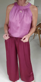 INES satin top aubergine