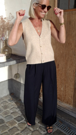 RUBI sleeveless knit cardigan taupe