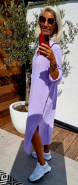 RHEA maxi shirt dress lilac