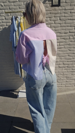 CANDICE striped bow shirt