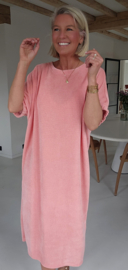 MANDIE soft velvet maxi dress pastel peach
