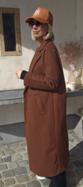TRUUS maxi coat chocolate